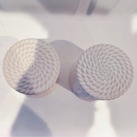 [ 2 FOR $25 ] CERAMIC NAUTICAL ROPE DESIGN CANISTERS WITH LIDS - Picture 7 of 7